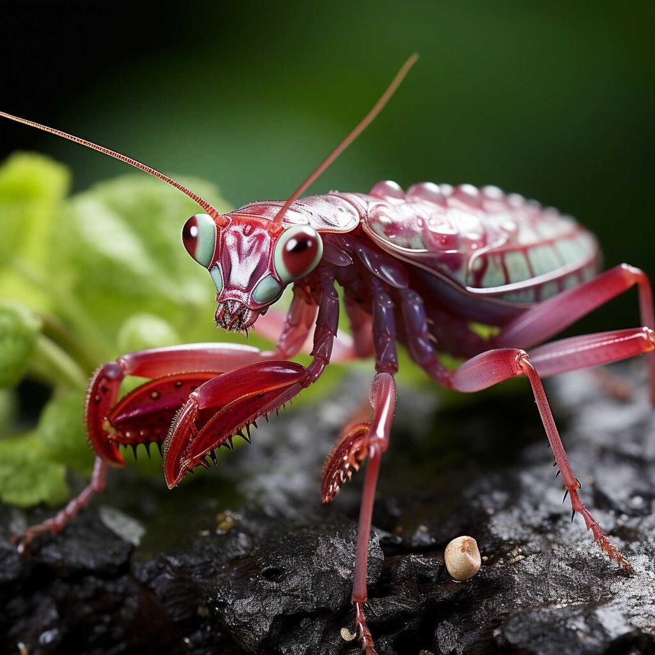 红樱花螳螂  红樱花螳螂,一个美丽而引人注目的昆虫,它的名字来源于其