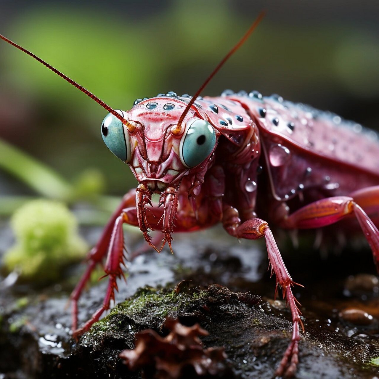 红樱花螳螂  红樱花螳螂,一个美丽而引人注目的昆虫,它的名字来源于其