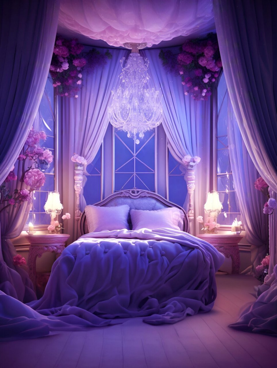 这么好看的紫色系卧室,你喜欢哪一个呢?