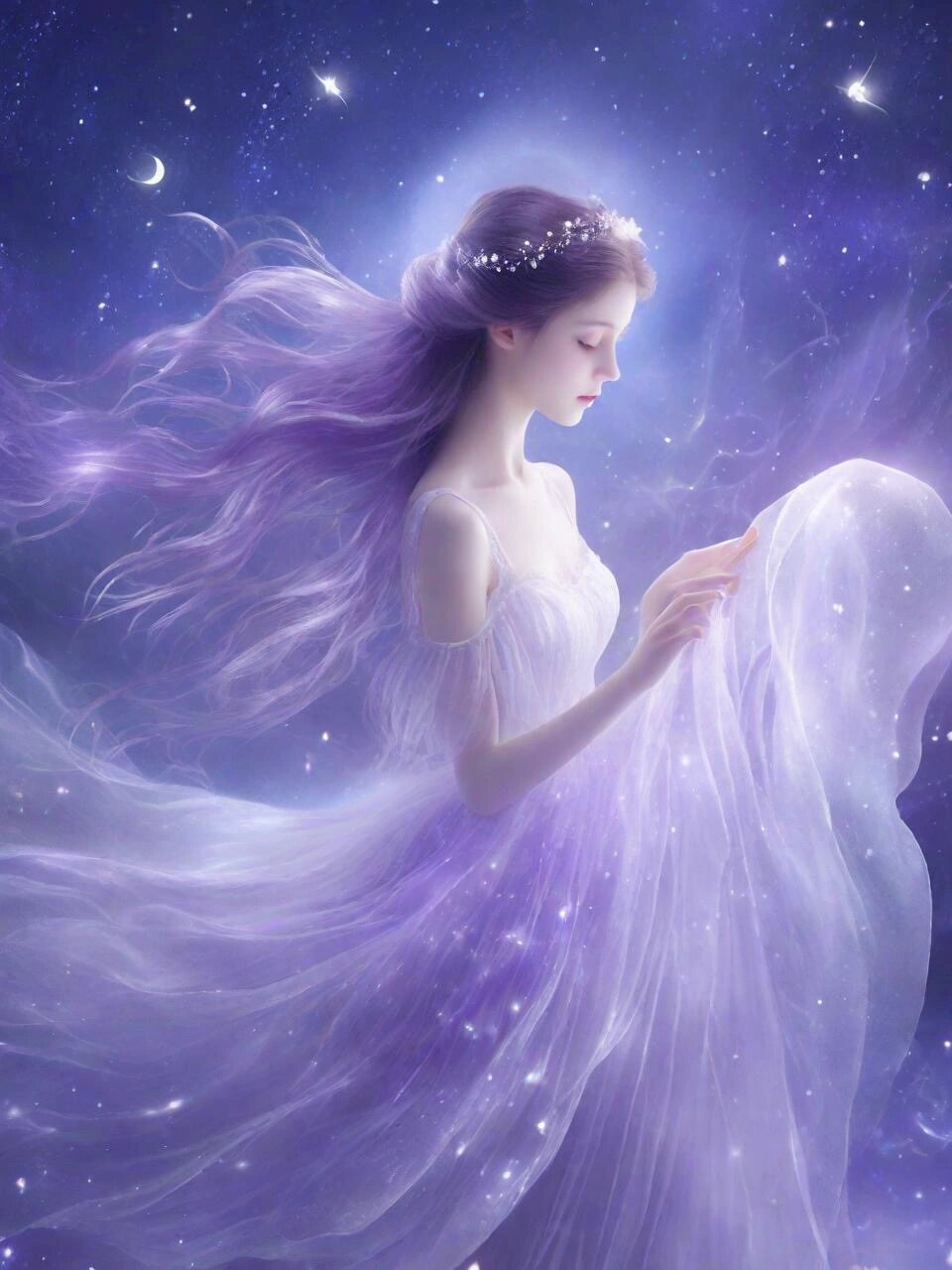 月亮女神丨雅典娜  月亮女神雅典娜是希腊神话中的智慧女神,她拥有