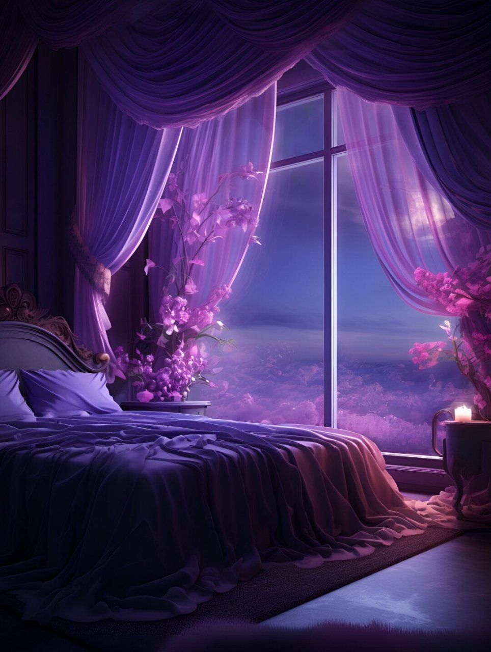 这么好看的紫色系卧室,你喜欢哪一个呢?