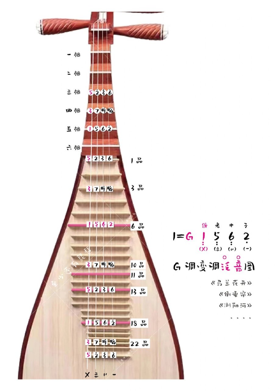 g调琶音指法图图片