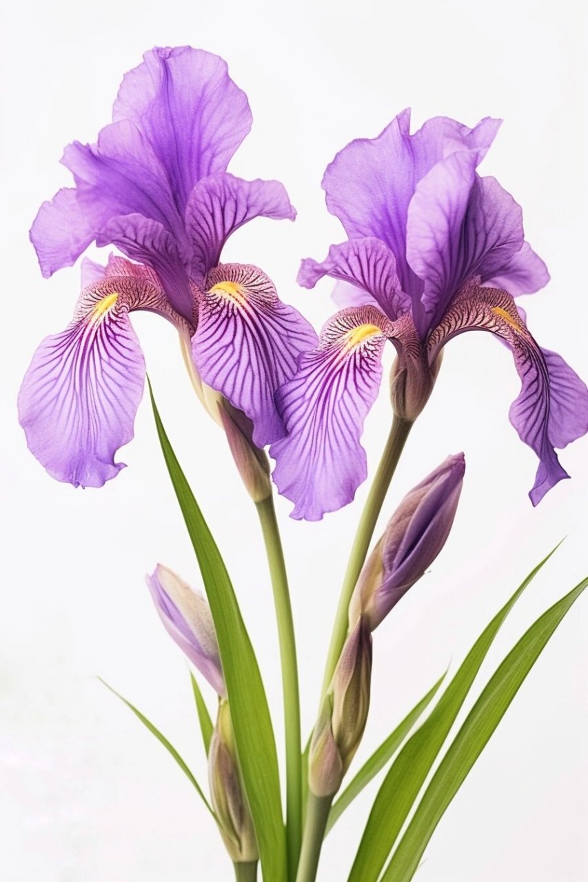 绘画素材:紫色鸢尾花  紫色鸢尾花,以其独特的魅力和象征意义,成为