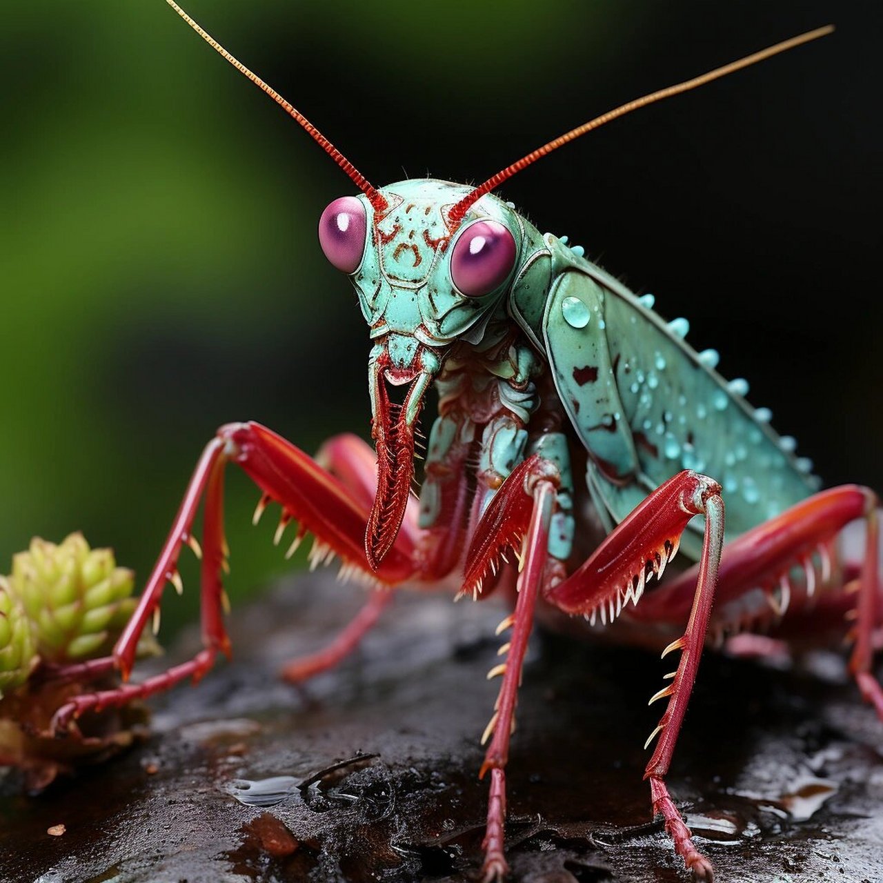 红樱花螳螂  红樱花螳螂,一个美丽而引人注目的昆虫,它的名字来源于其