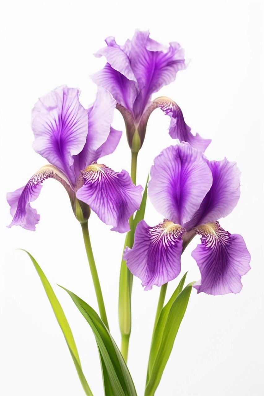 绘画素材:紫色鸢尾花  紫色鸢尾花,以其独特的魅力和象征意义,成为