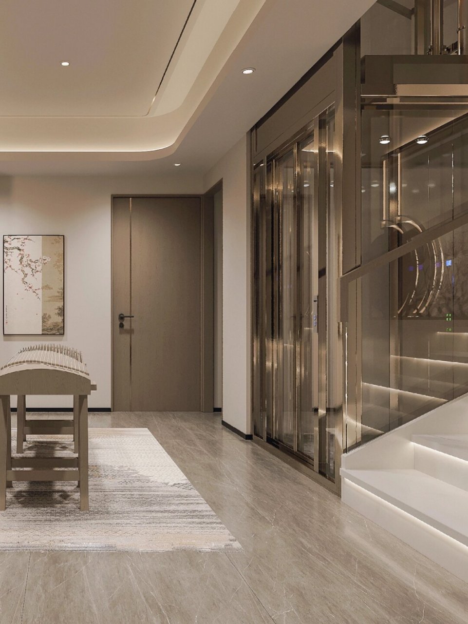 会发光的新中式别墅  新中式别墅,灯光设计巧妙,营造出舒适安静的氛围