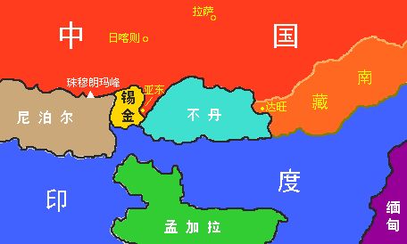 尼泊尔地图位置图片