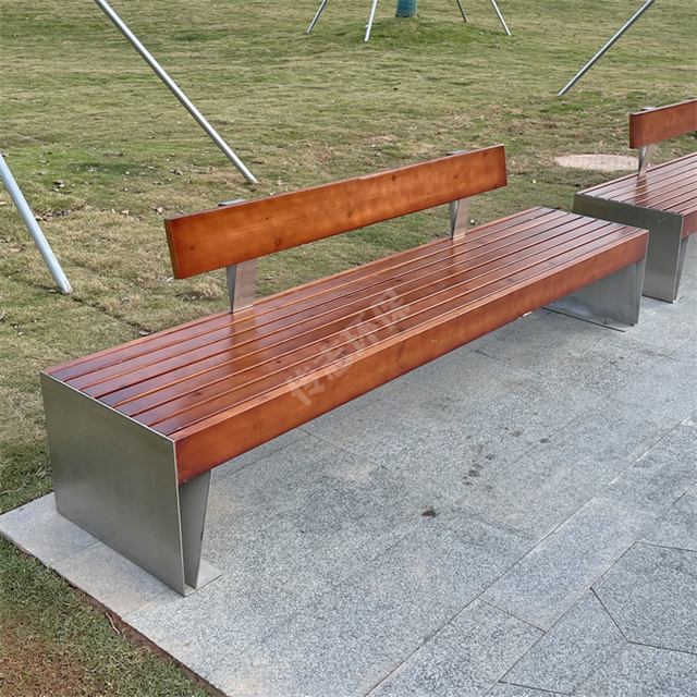 户外公园景观双人不锈钢休闲座椅