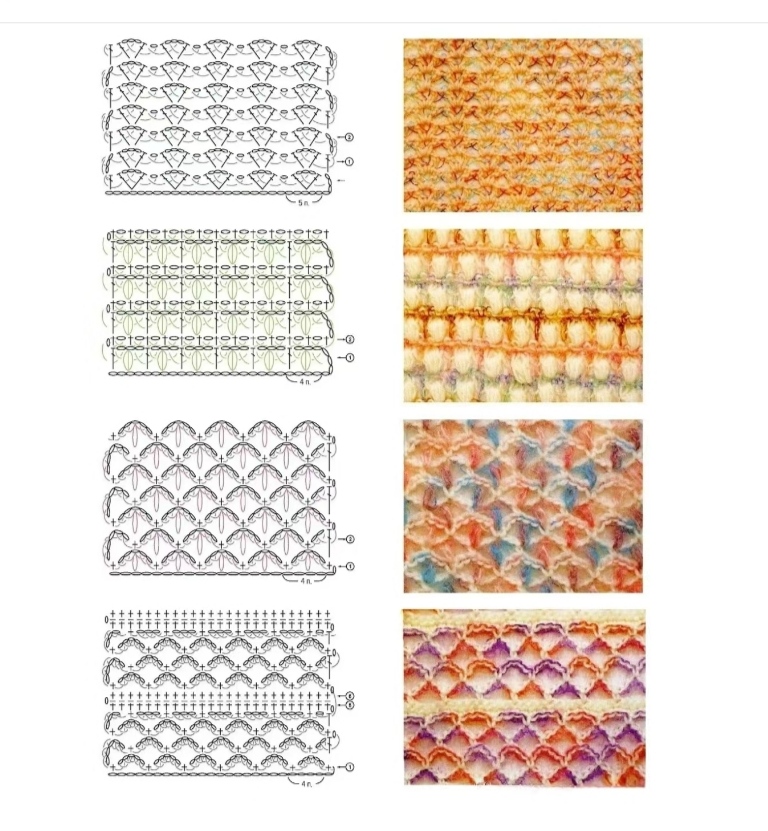 钩针编织简单花样图解教程合集