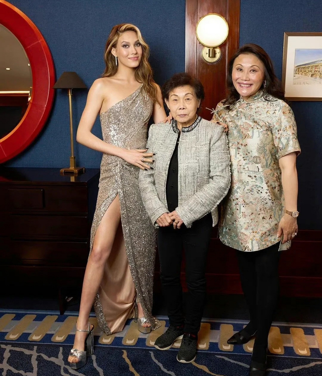 谷爱凌的姥姥86岁,妈妈55岁,她19岁,一家人保养都很好 676767