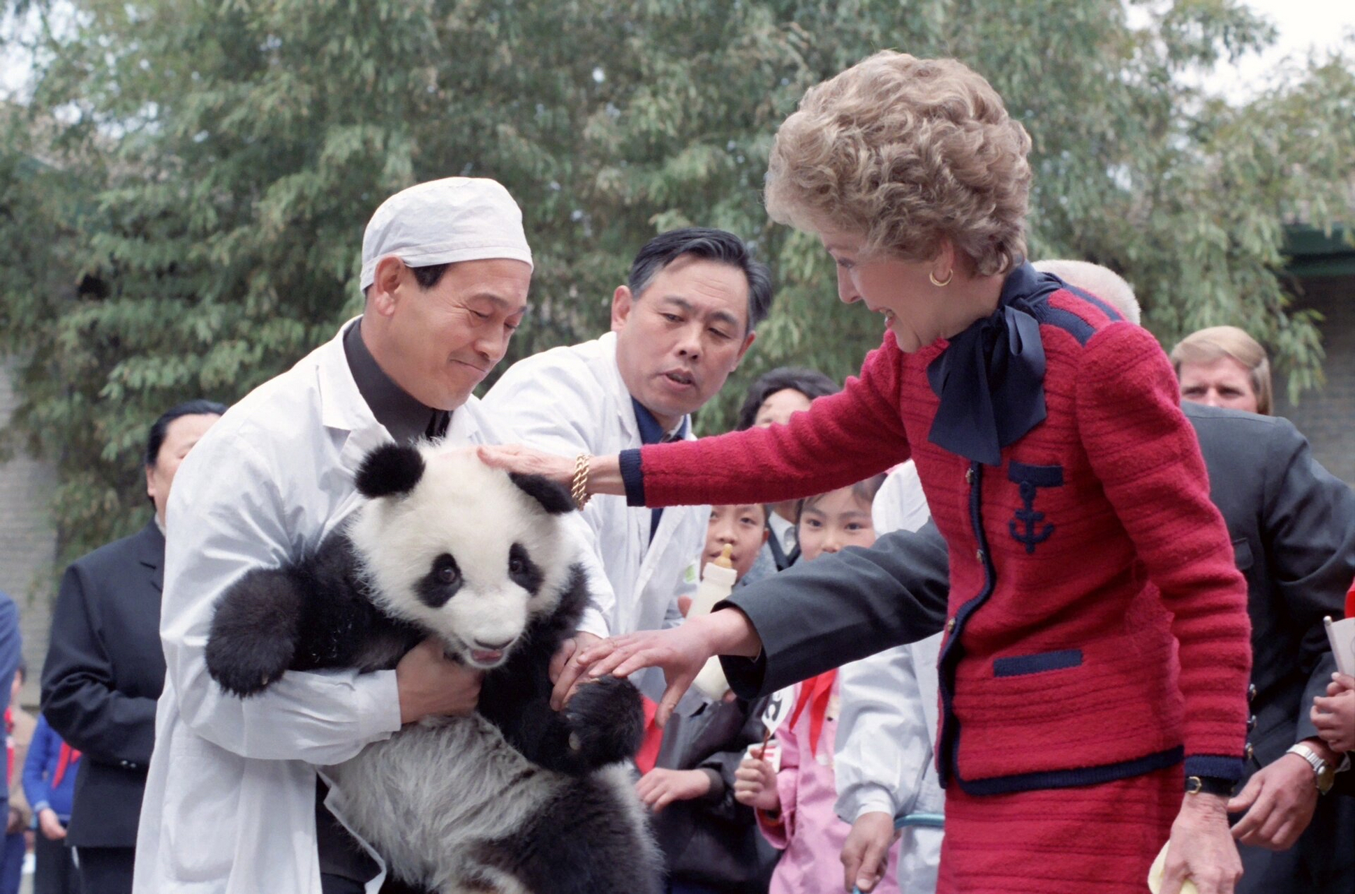 里根访华图片