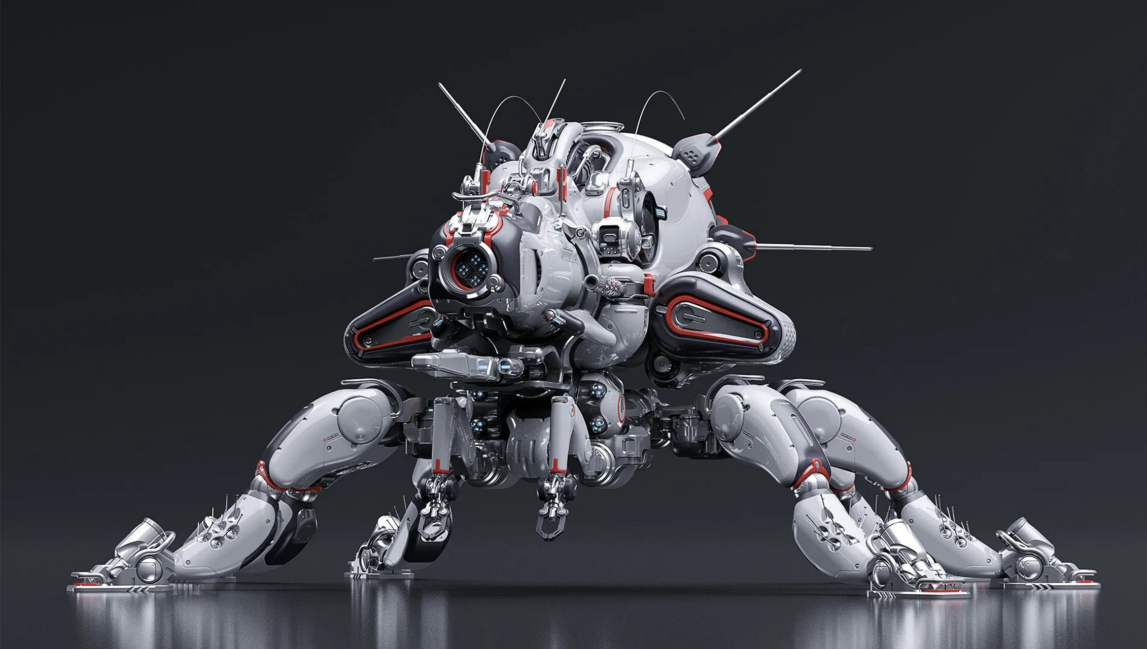 建模欣赏:一组多组作战机甲建模,适合多种地形使用,可搭载不同的武器