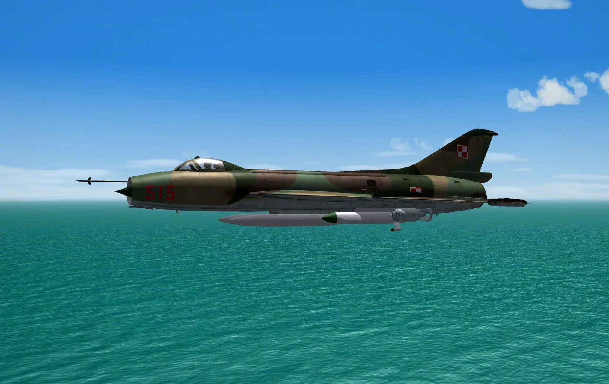 战机欣赏:前苏联 苏霍伊设计局 苏-7"装配匠"战斗轰炸机,该机采用后