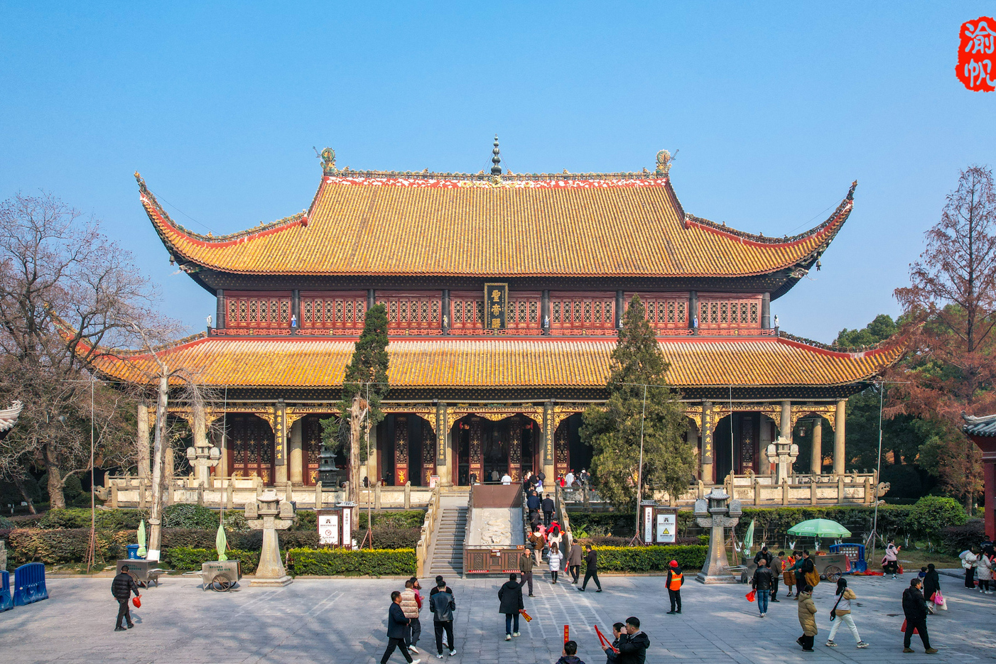 南岳大庙是南岳衡山下的千年古刹,规模最大,有"南国故宫"之称