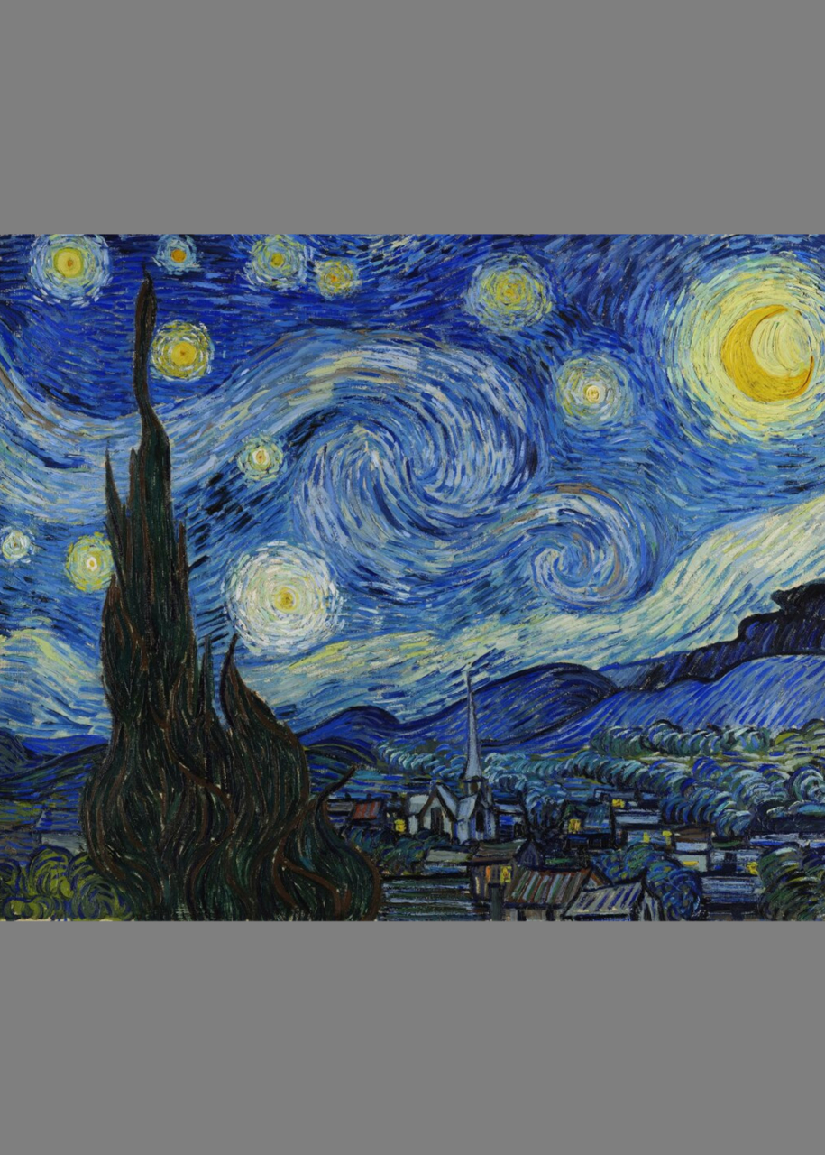 每天认识一幅世界名画-星月夜   《星月夜》不仅仅是一幅描绘夜空的画