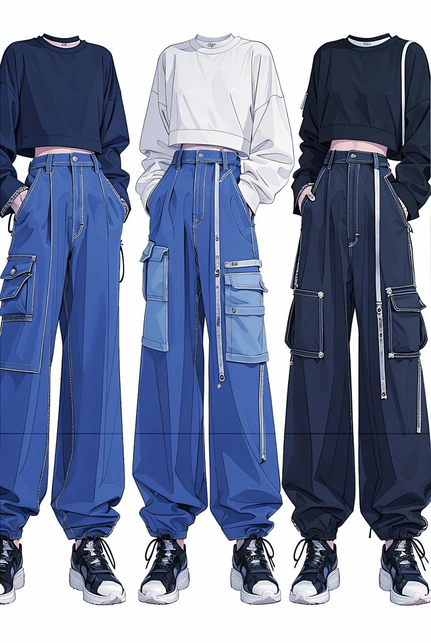 服装设计素材  服装款式图是一种以绘画形式展现服装设计细节的艺术