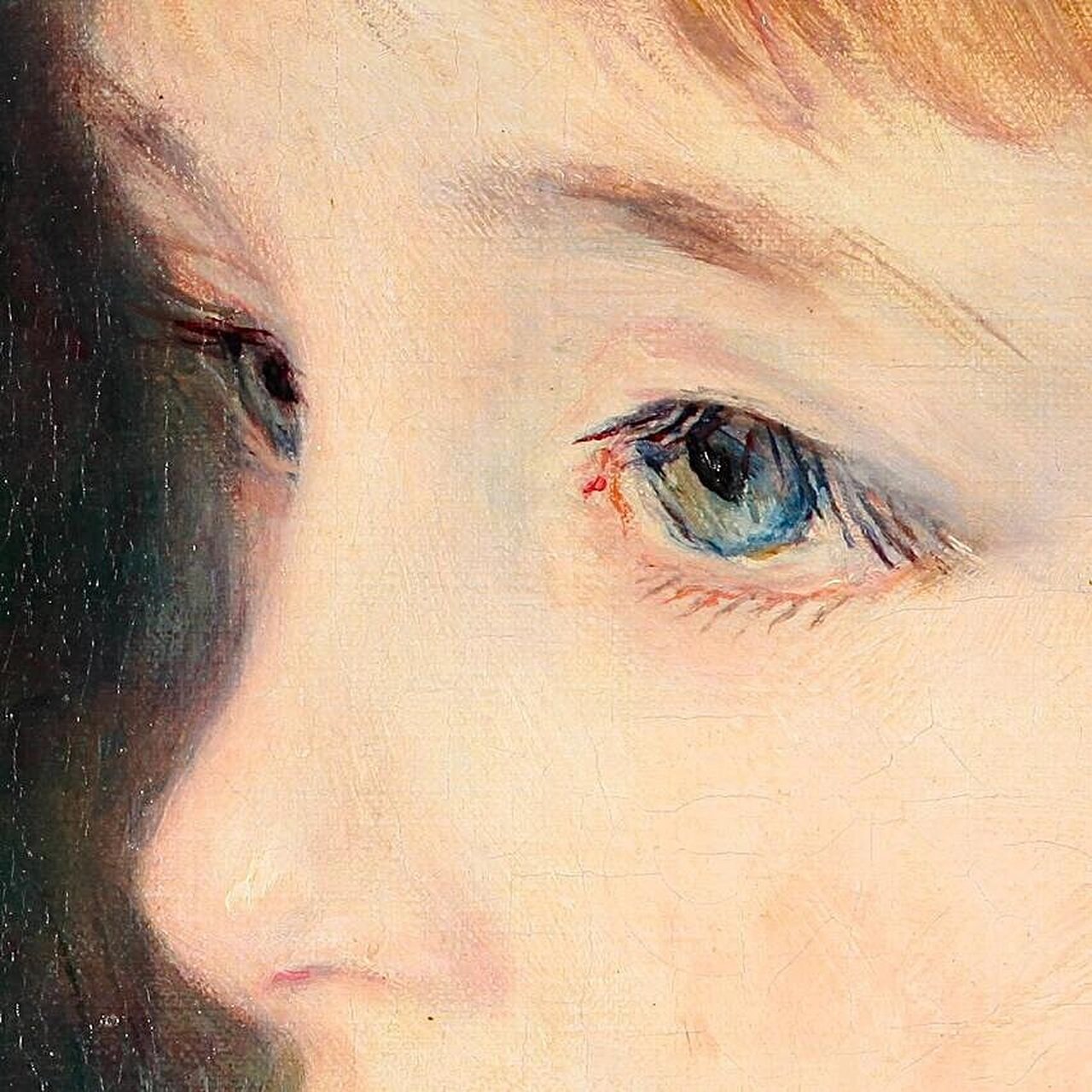 每日审美积累|雷诺阿的著名油画  《小艾琳,又名康达维斯小姐的画像》