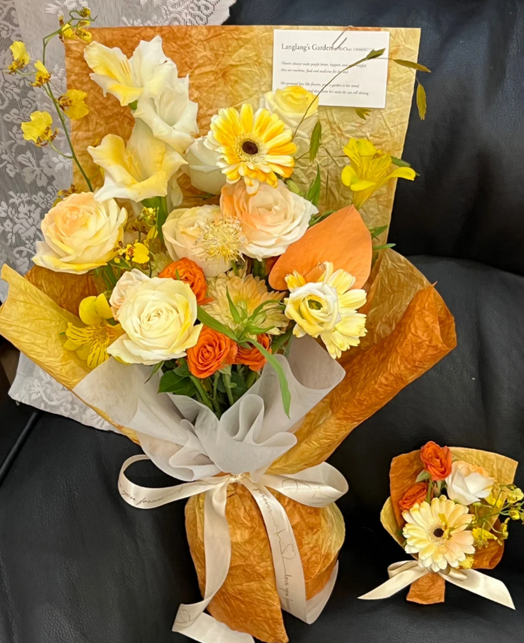 有被可爱到:橙黄色系鲜花花束 有被这款橙黄色系鲜花花束可爱到!