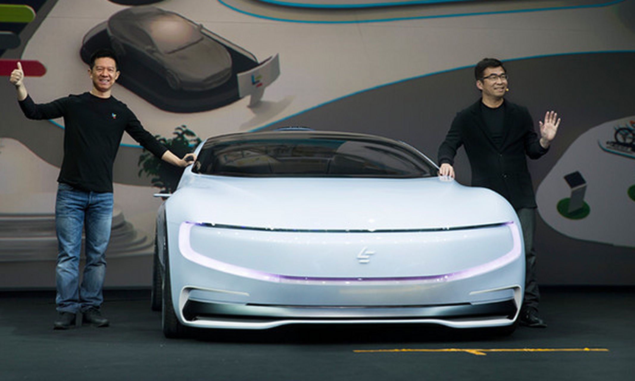 乐视大型概念车lesee静态鉴赏,除了浮夸的车头外,其余设计表现相当不