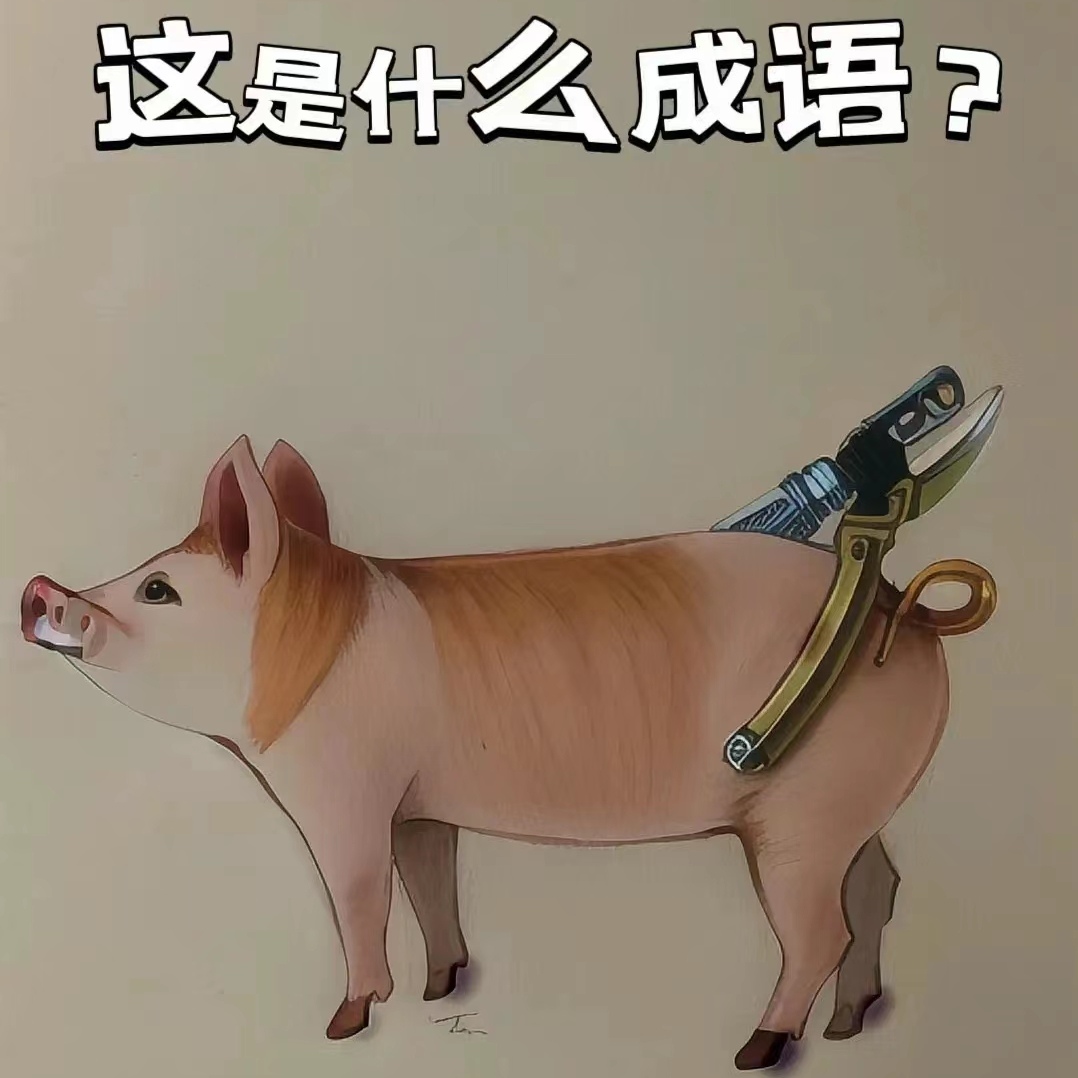 我太笨了,想了一天了,也没有想出来这个成语是什么