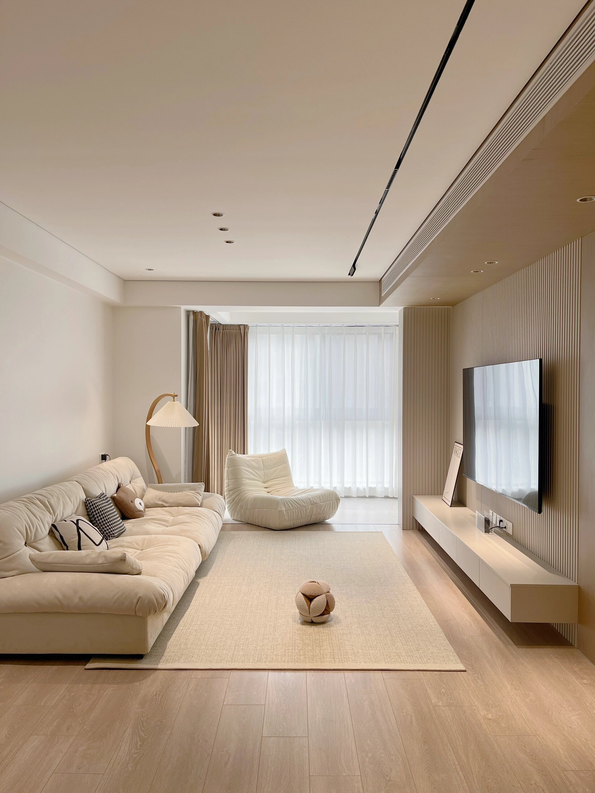 116平极简奶油风装修案例,温馨舒适又美观时尚