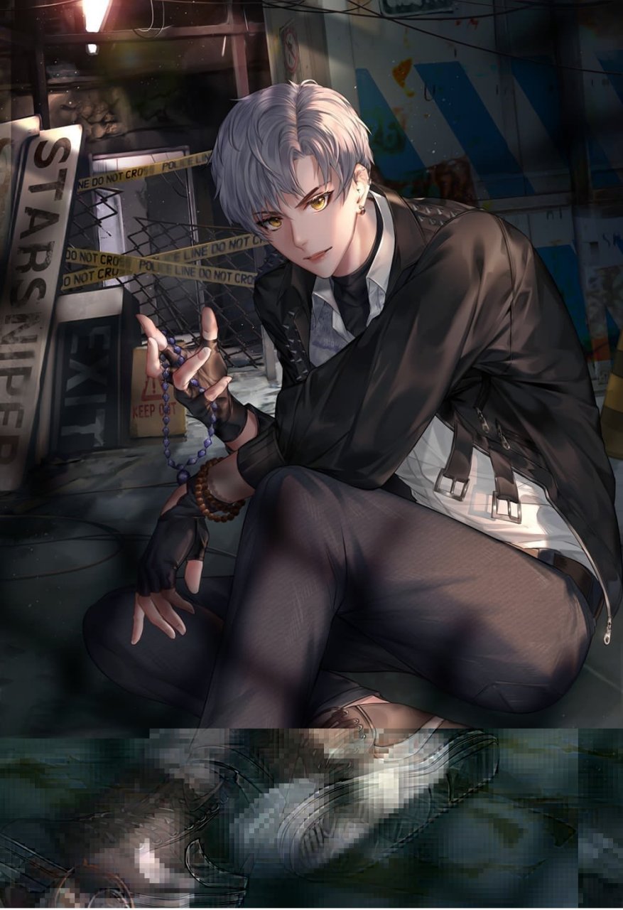 #恋与制作人#  韩国画师画的恋与制作人中的白起和凌肖[打call][打cal