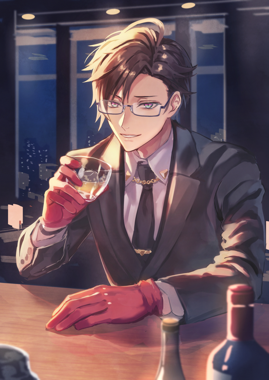 酒,可真是样好东西呢——入间铳兔(催眠麦克风)#二次元#  画师:露草空