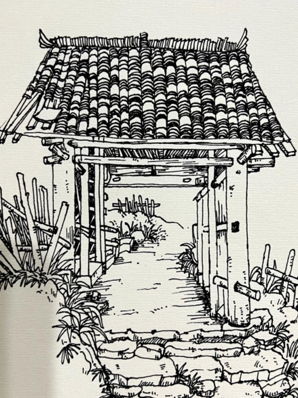 风景速写 亭子临摹 练习素材	  这座亭子真是精美绝伦!