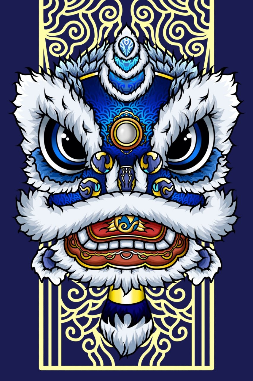 传统醒狮的狮头可是融入了三国英雄的粤剧脸谱,就像刘