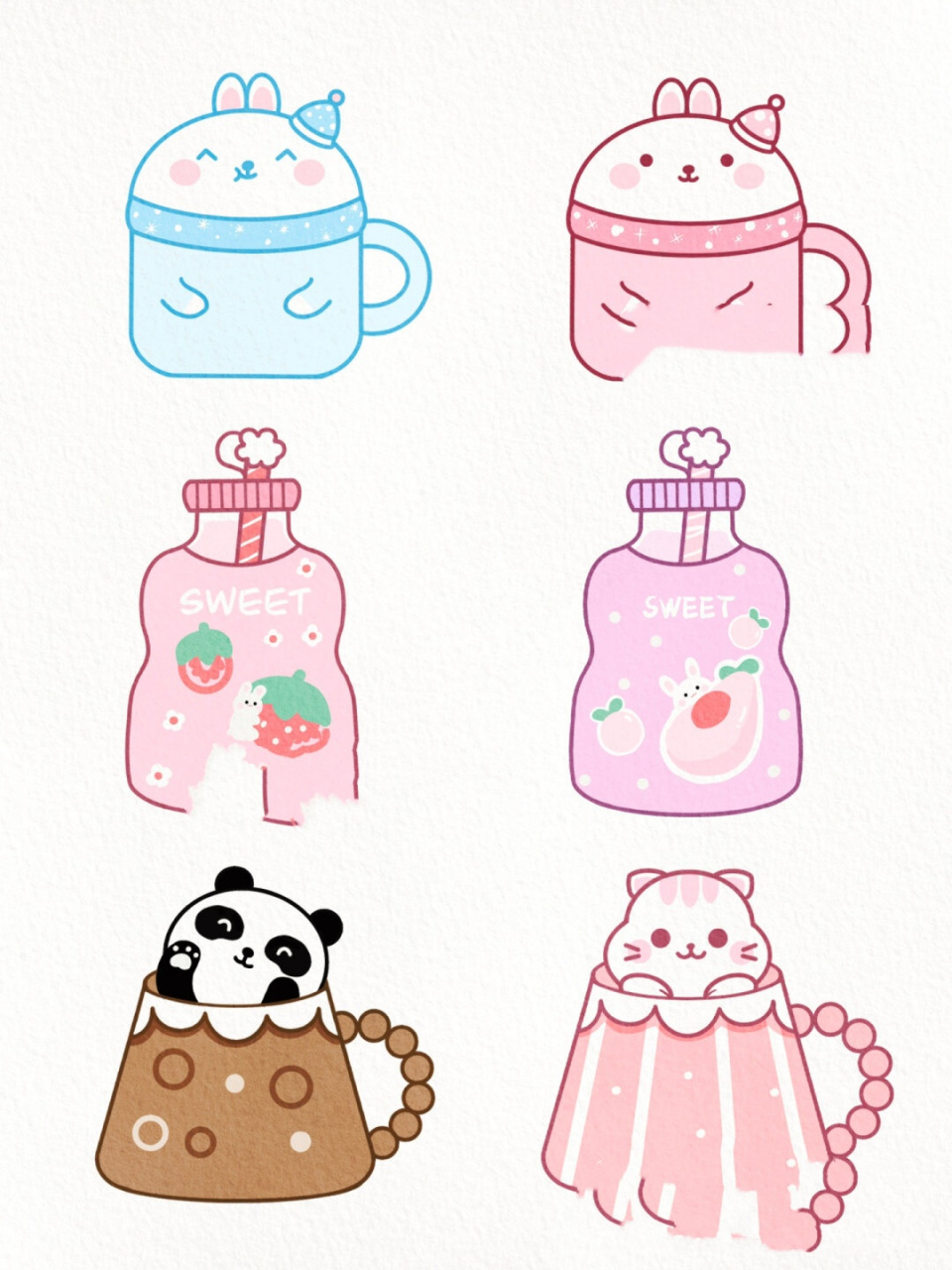 萌萌简笔画 冬日三丽欧可爱水杯	  在这个光怪陆离的人间,没有谁可以