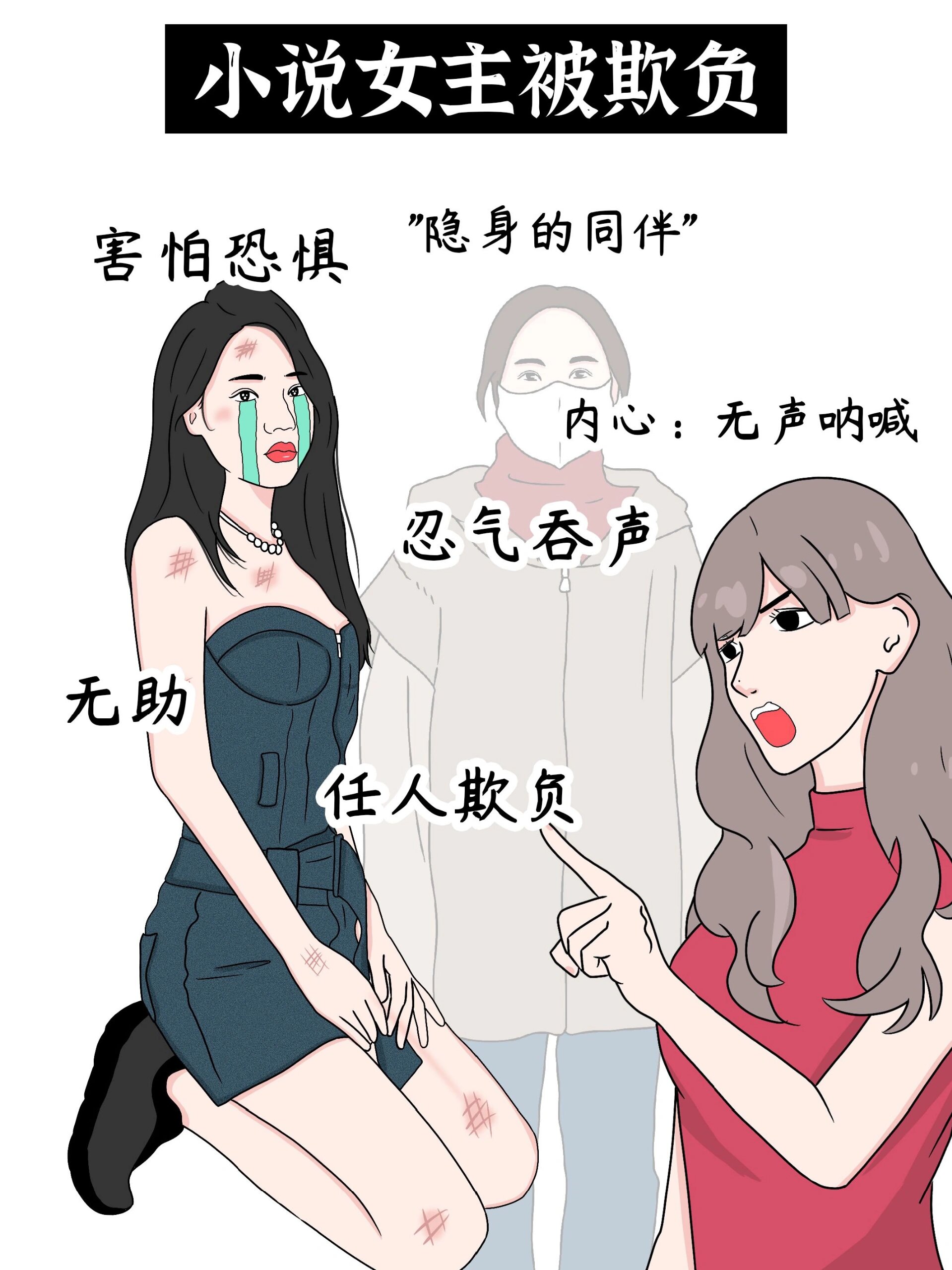 动漫女主被欺负图片