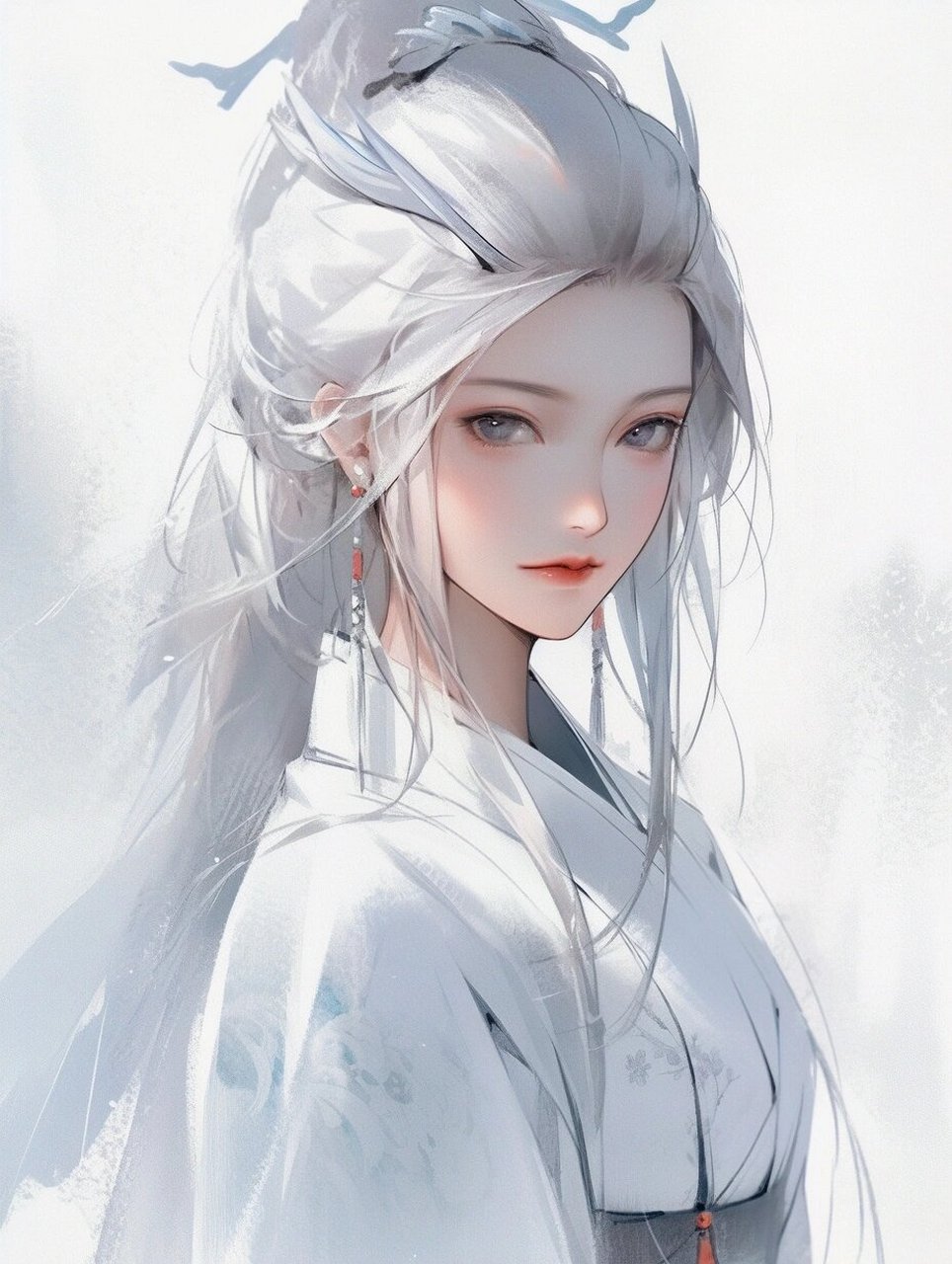 古风美女丨素丝系身,粉黛抹颜 古韵佳人丨素纱轻绕身,粉黛淡染颜.