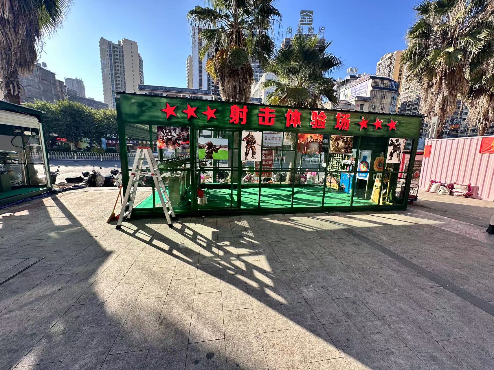 室外闹市广场气炮枪游乐射击体验馆
