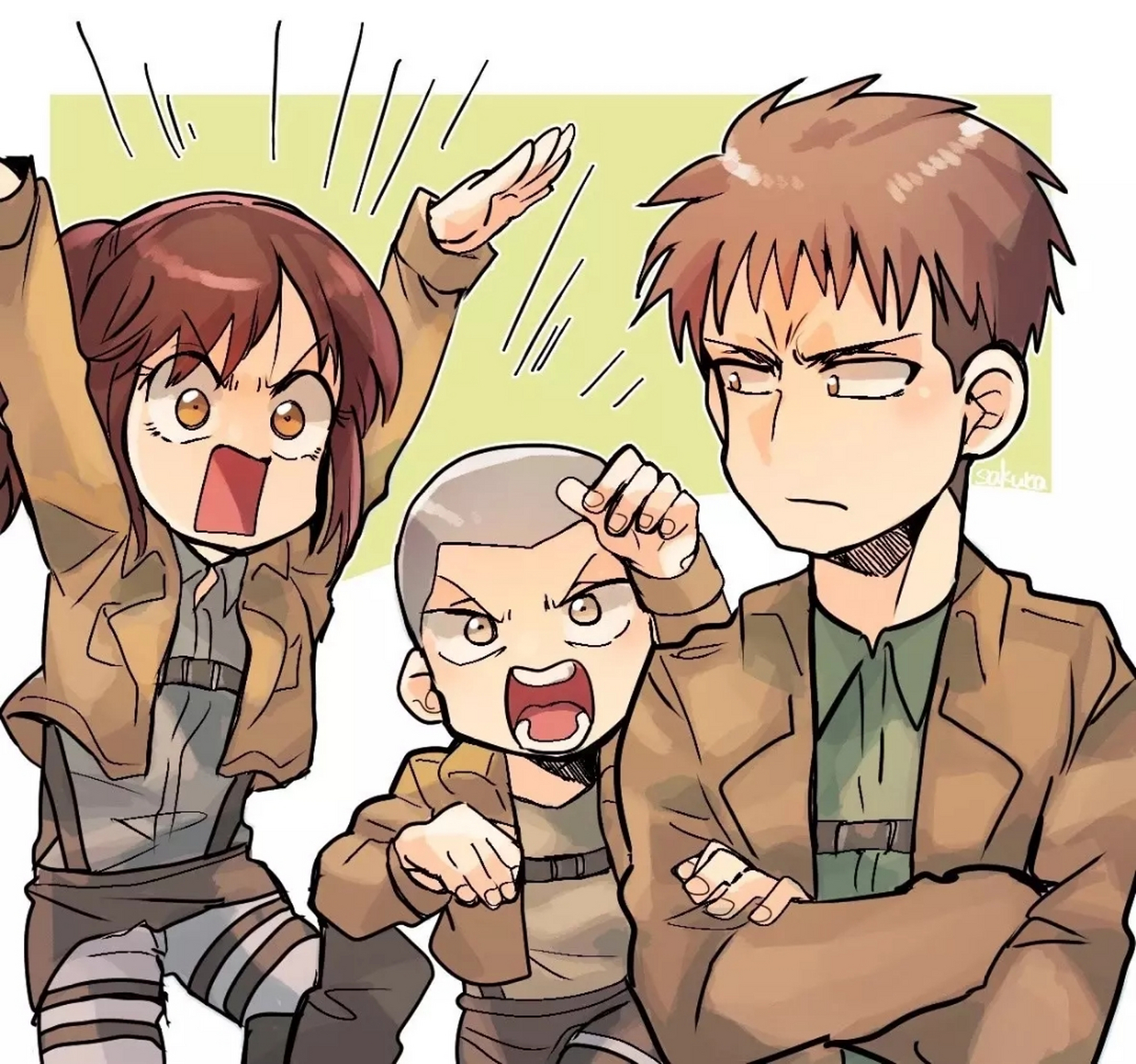 进击的巨人# 笨蛋三人组.