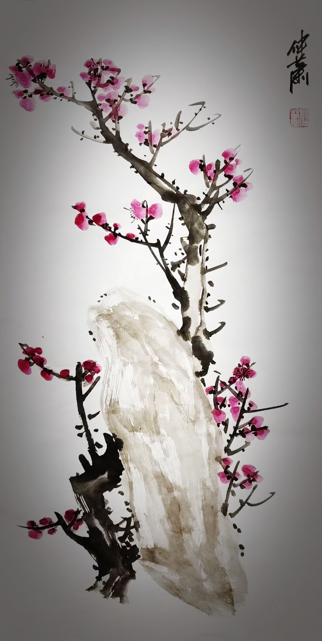 蔡仲萧作品《极简梅花小品》并附诗