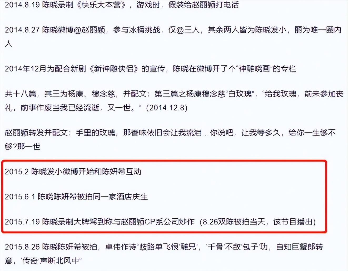 赵丽颖和陈晓为何分手图片