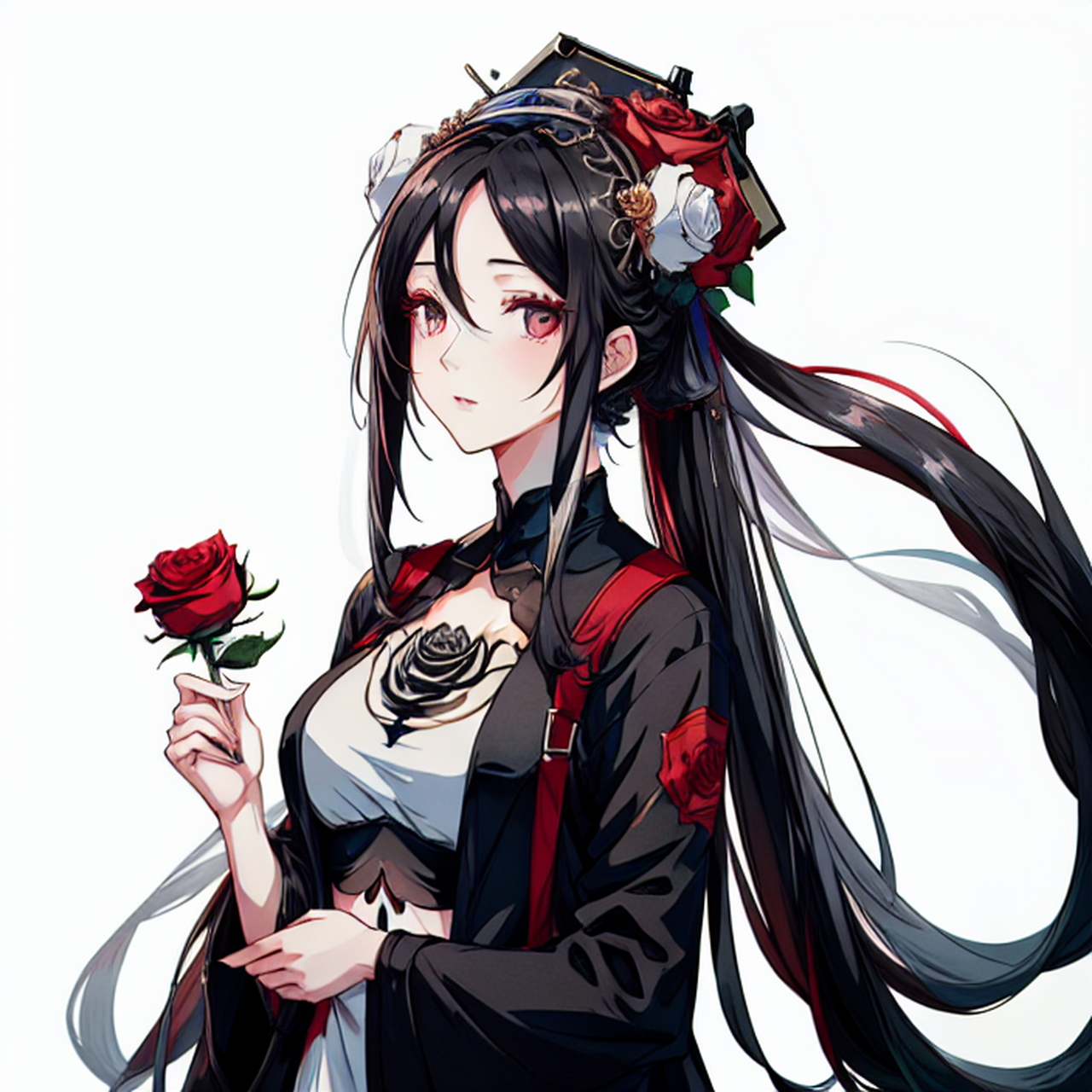 9496那个手拿海棠花的女子,一颦一笑都让我心动不已.