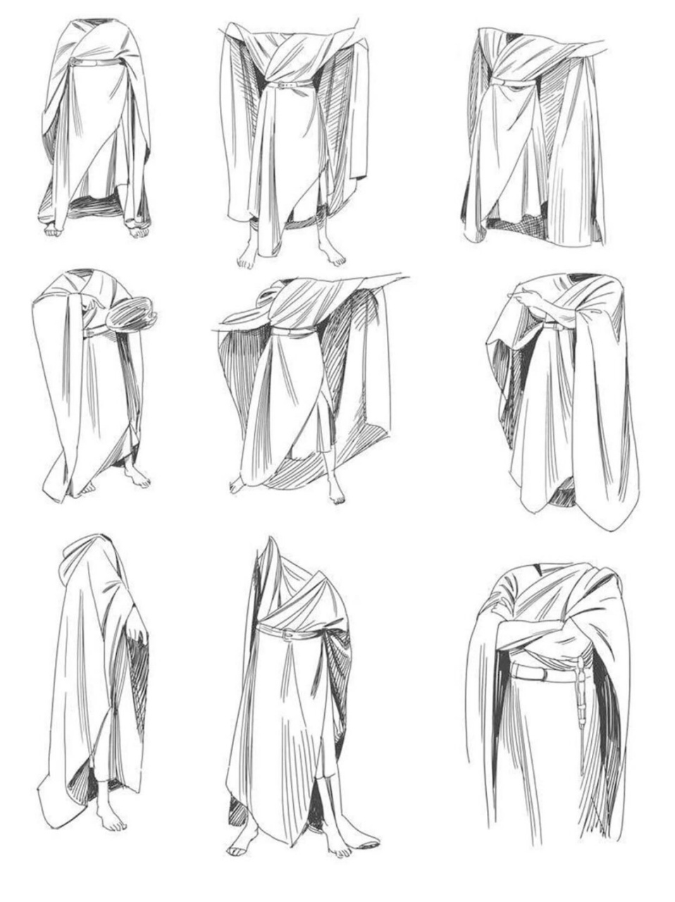 披风斗篷画法  哇塞,今天我要给大家分享一个超级酷炫的斗篷披风画法!