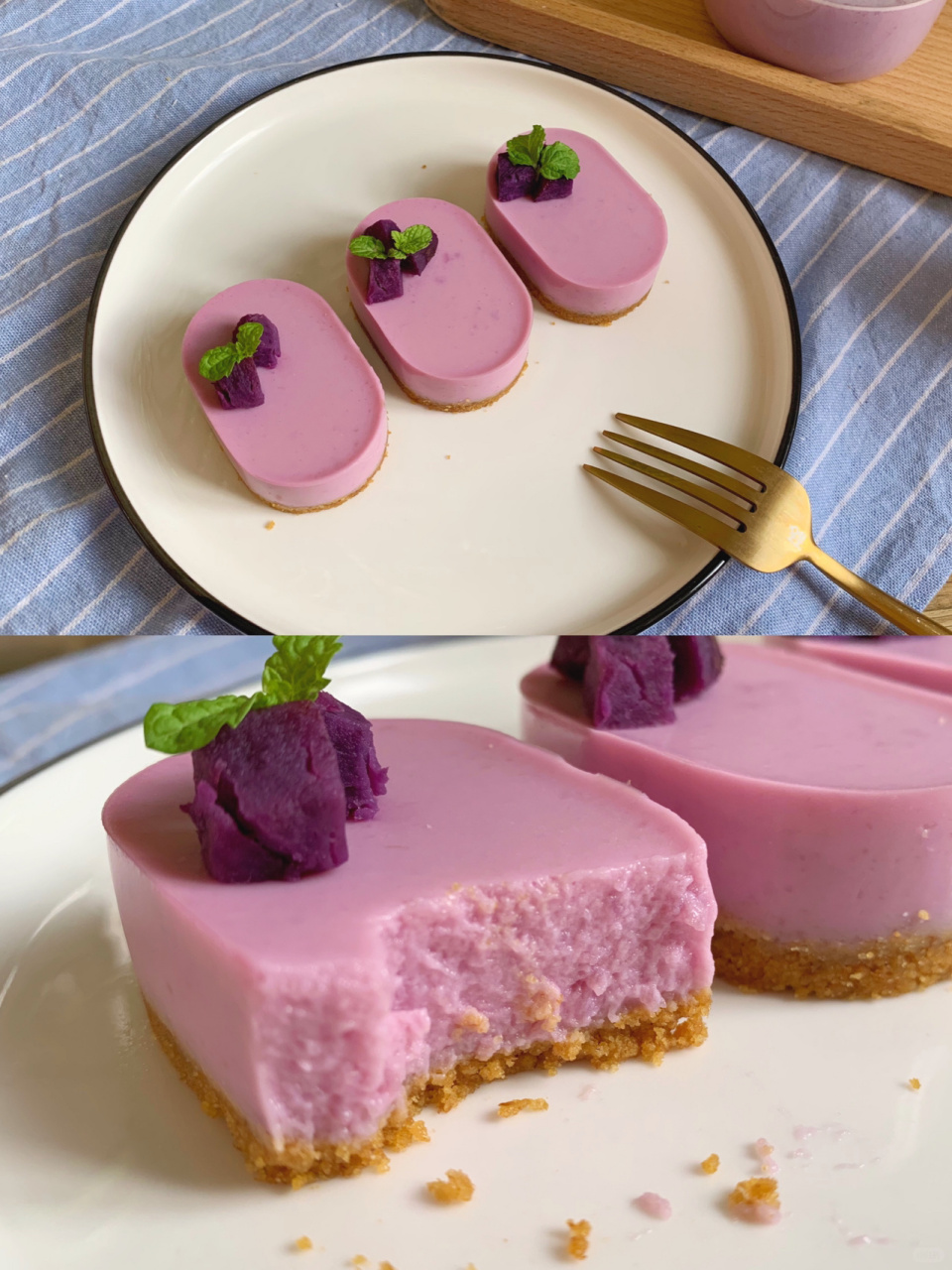 紫薯的高颜值时刻 零失败口感超棒紫薯酸奶奶酪慕斯 紫薯作为减肥好