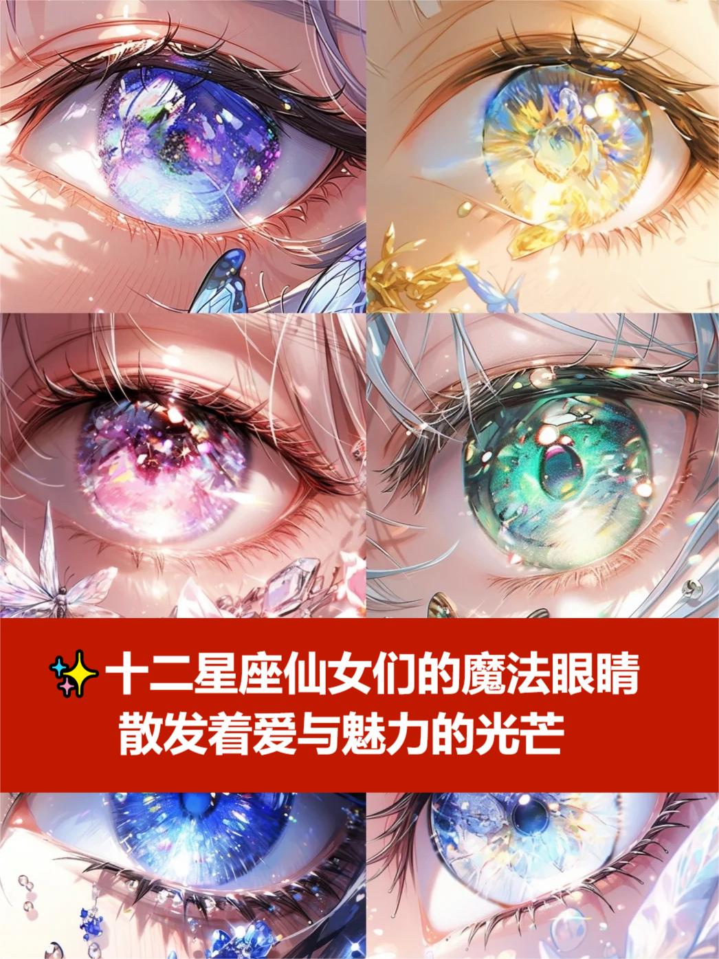 十二星座仙女们的魔法眼睛散发着爱与魅力的光芒  1