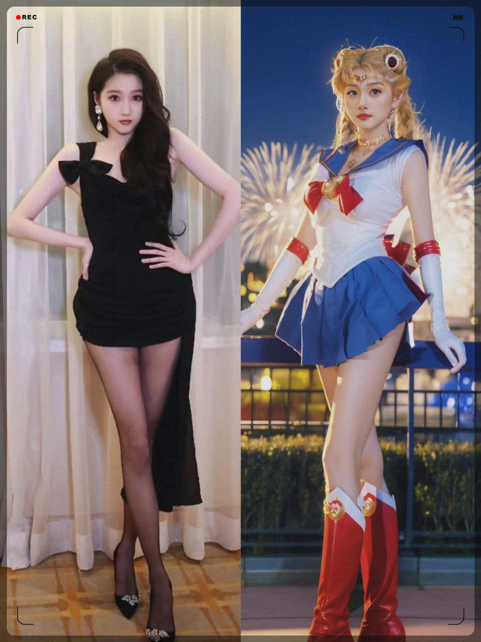 假如内娱腿精女星cos美少女战士...   #我要上热门# 关晓彤cos美少女