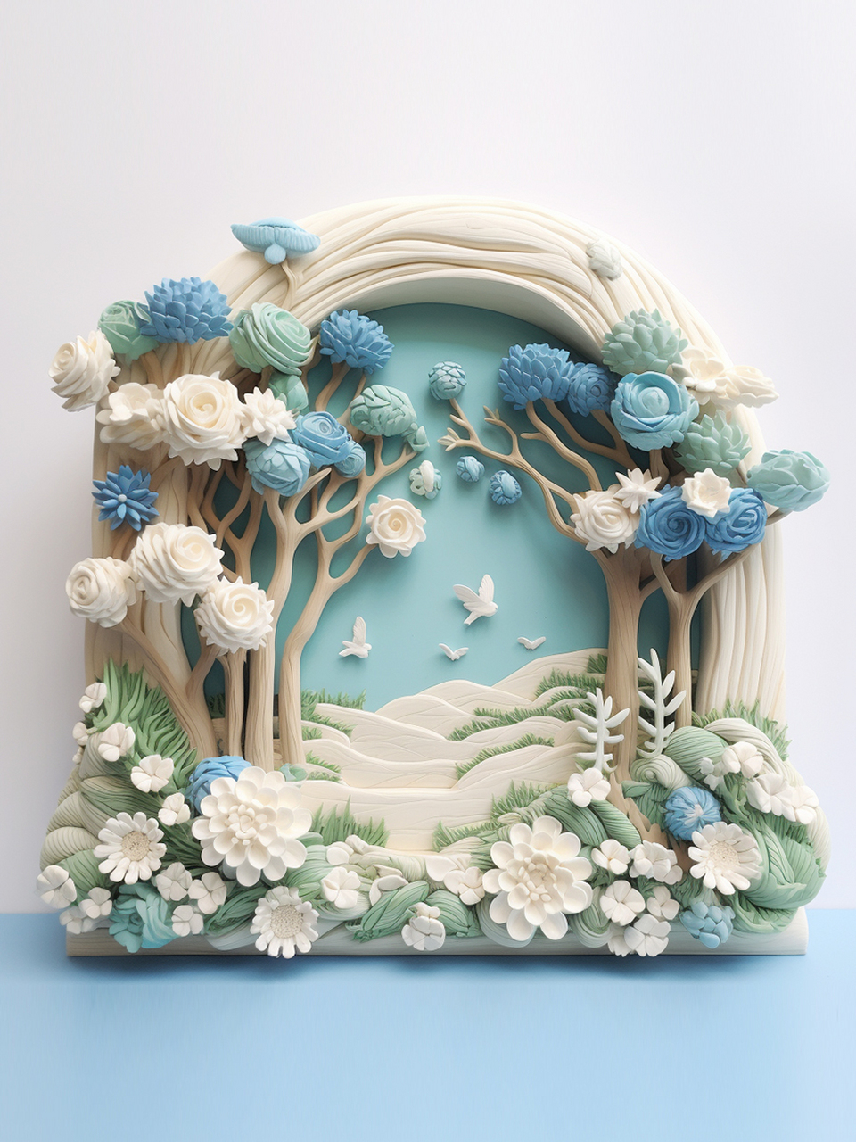 黏土立体画--治愈系风景  如诗如画的风景,展现出无尽的美好风光.