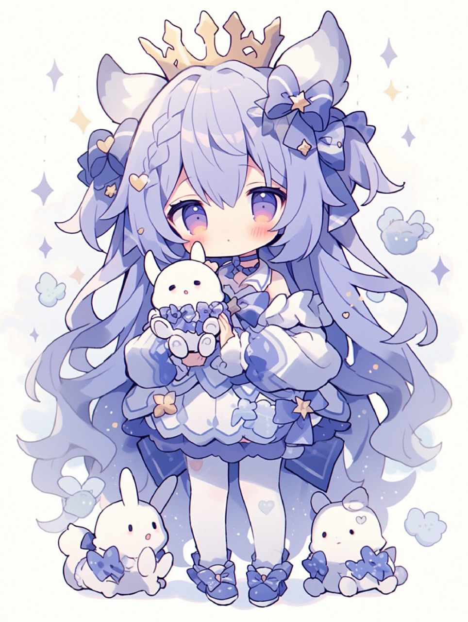 她身穿华丽的公主裙,头戴璀璨的王冠,笑容灿烂如