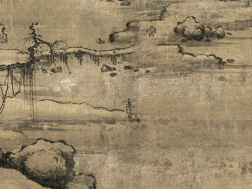 赏析——北宋 许道宁 雪溪渔父图