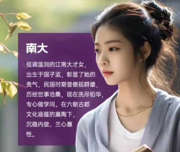 中国各大高校"拟人"来了,中山大学气质儒雅,北师大成温柔学姐