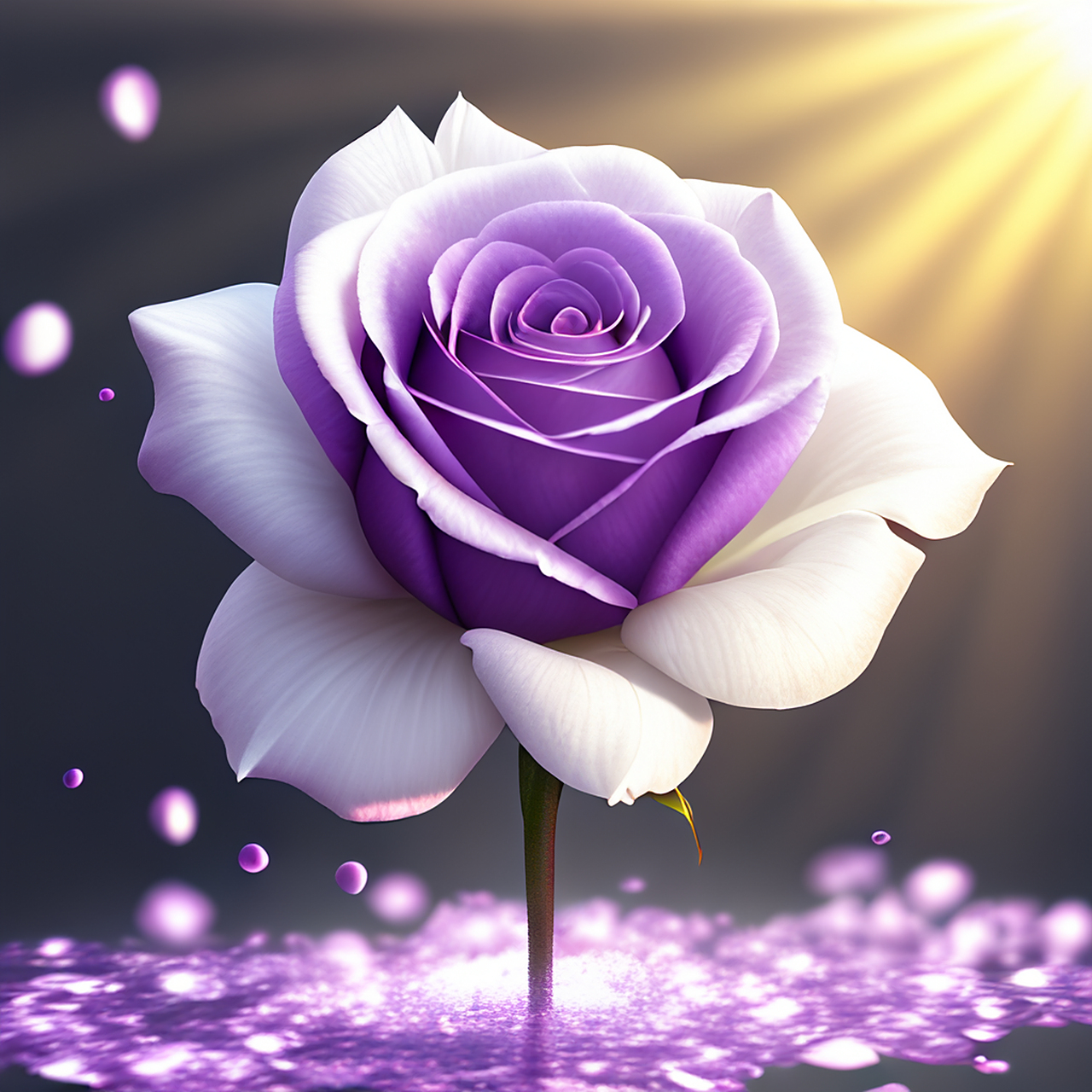 紫水晶一样的紫玫瑰.