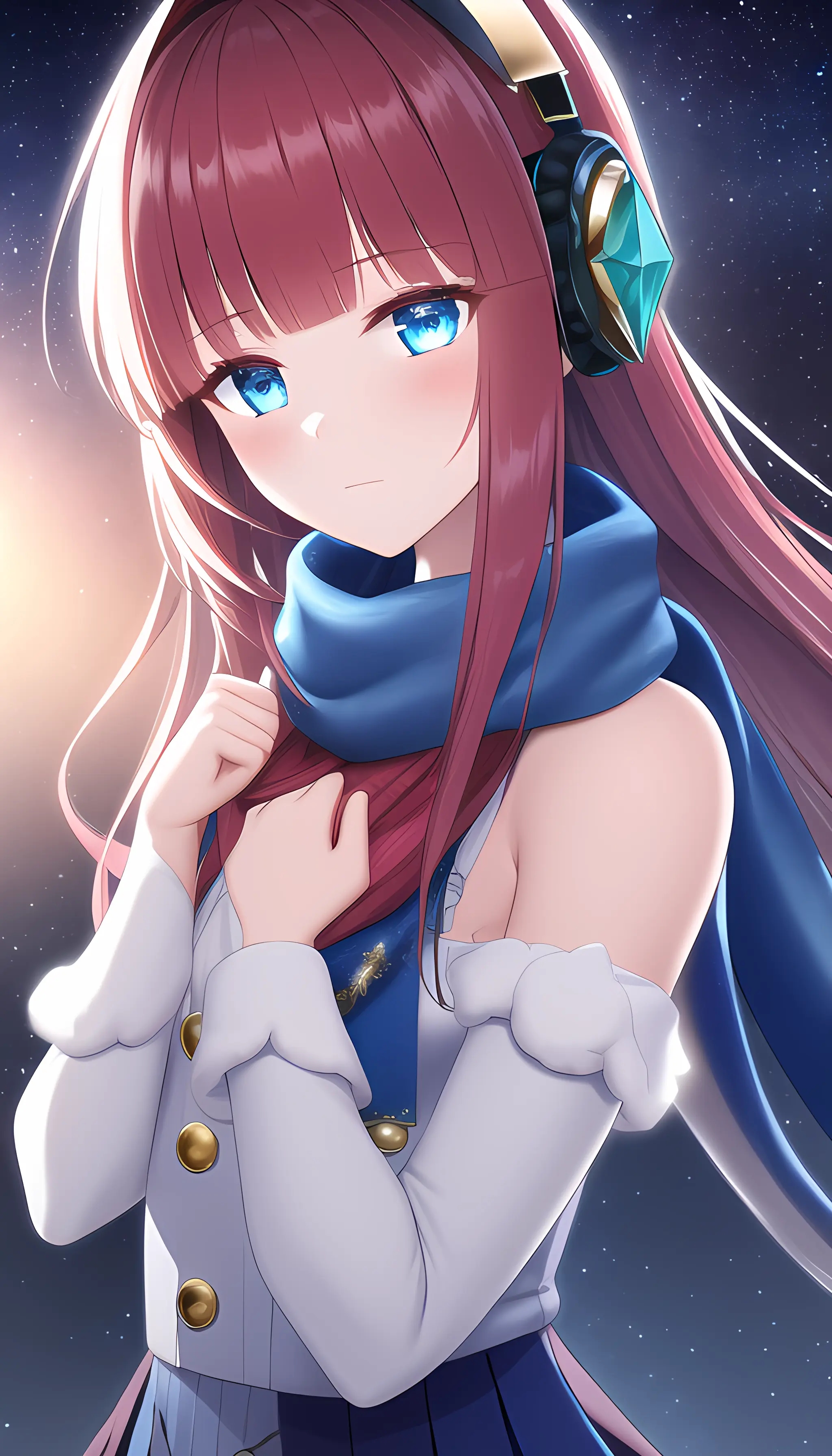 二次元星空下的少女