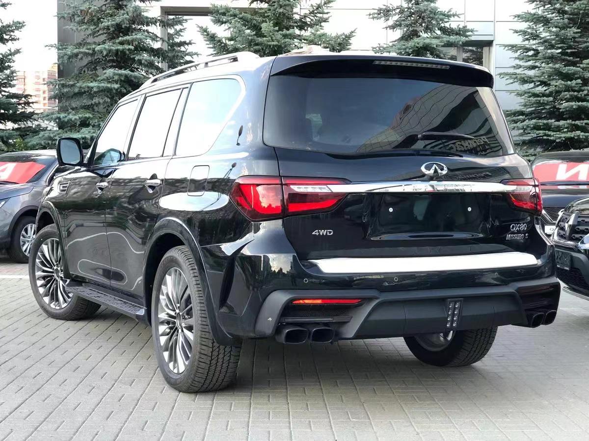 日产亮出"王牌",新车标 电磁悬挂,2024英菲尼迪qx80实车亮相