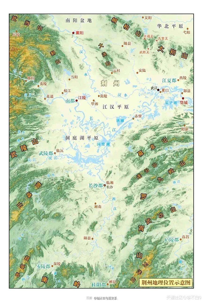 荆州地理位置示意图[云喝酒]
