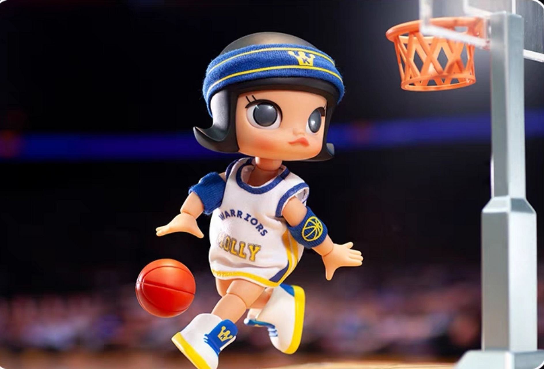 popmart泡泡玛特 molly x nba bjd可动人偶收藏潮流玩具创意礼物!#一